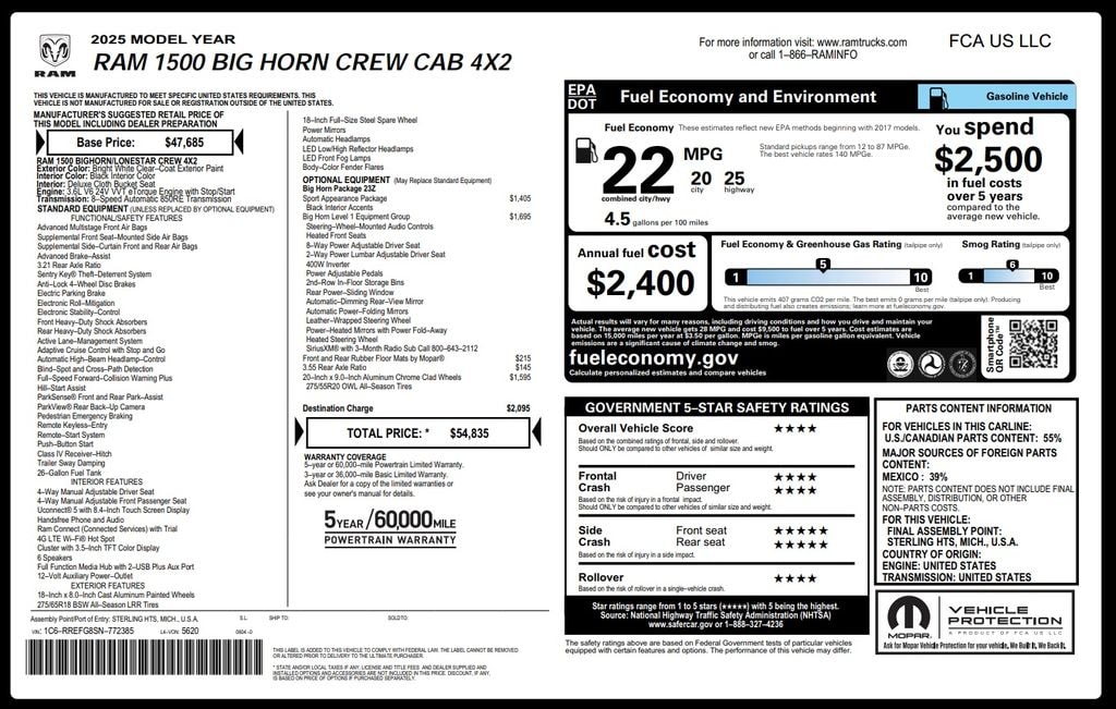 Used 2025 Ram 1500 Big Horn/Lone Star Truck