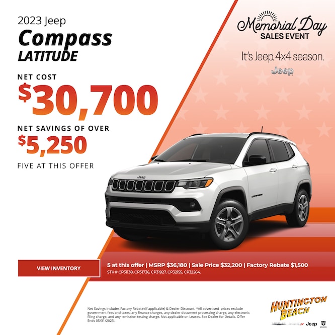 New Car Specials Jeep Rebates and Finance Offers Huntington Beach