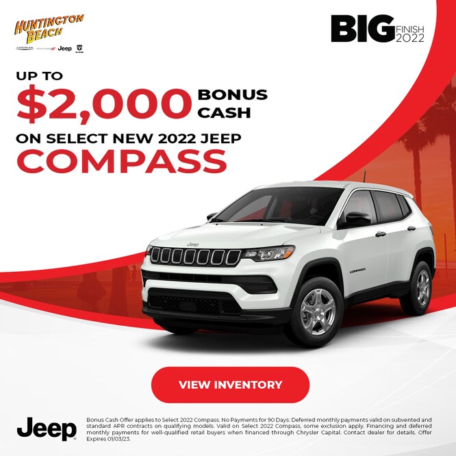 New Car Specials Jeep Rebates and Finance Offers Huntington Beach