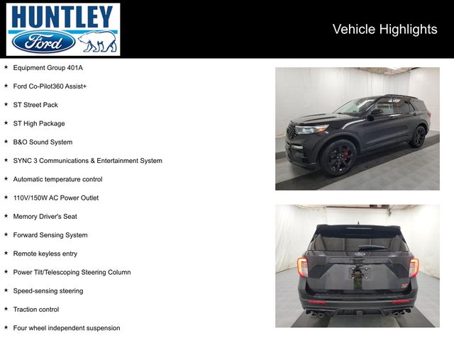 Certified 2021 Ford Explorer ST with VIN 1FM5K8GC8MGB47495 for sale in Huntley, IL