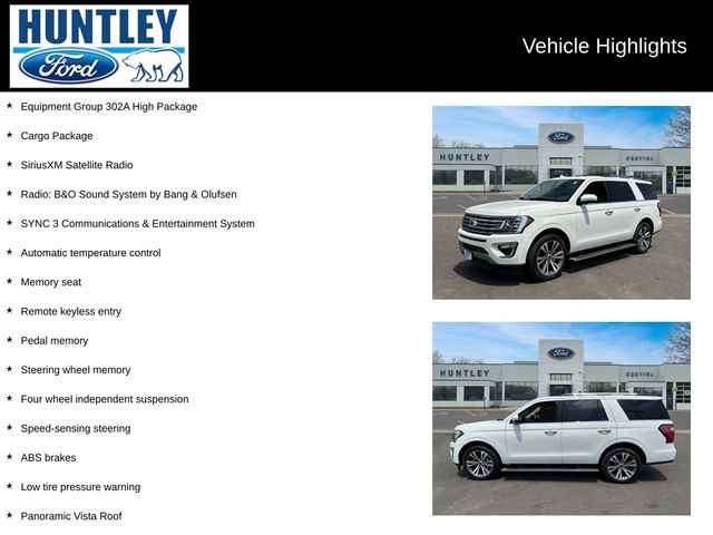 Certified 2021 Ford Expedition Limited with VIN 1FMJU2AT9MEA38893 for sale in Huntley, IL