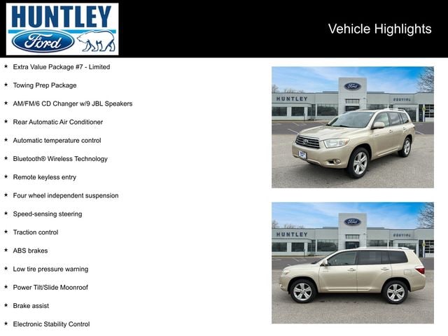 Used 2009 Toyota Highlander Limited with VIN JTEDS42A592080689 for sale in Huntley, IL