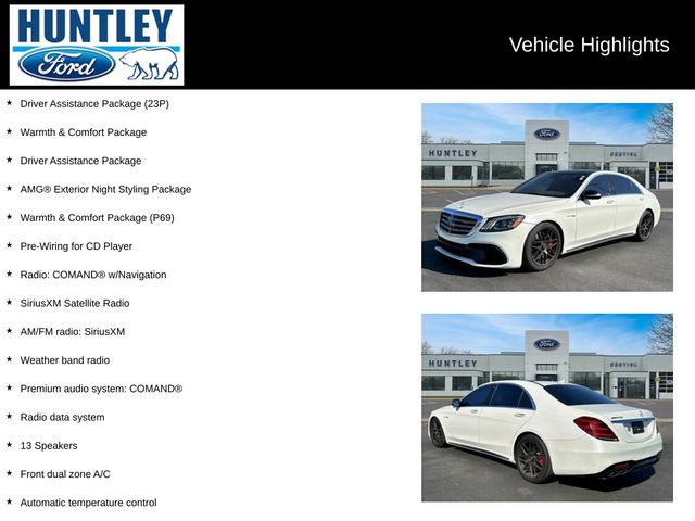 Used 2018 Mercedes-Benz S-Class AMG S63 with VIN WDDUG8JB4JA383941 for sale in Huntley, IL