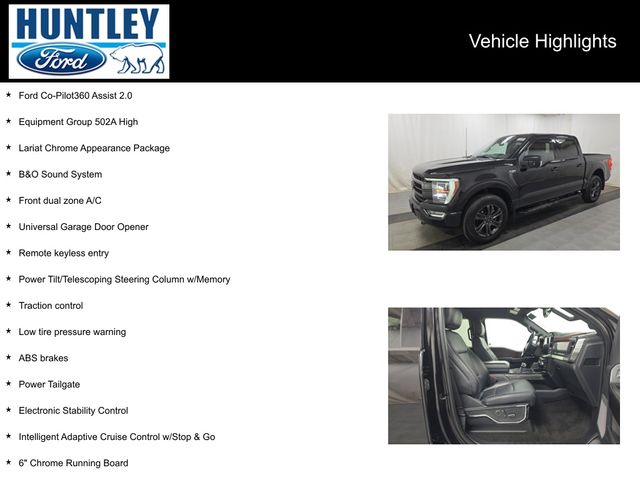 Used 2021 Ford F-150 Lariat with VIN 1FTFW1E8XMKE49967 for sale in Huntley, IL
