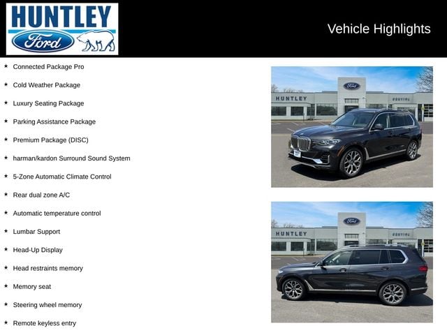 Used 2021 BMW X7 40i with VIN 5UXCW2C08M9G78470 for sale in Huntley, IL