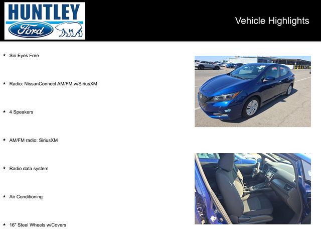 Used 2023 Nissan Leaf S with VIN 1N4AZ1BV8PC563157 for sale in Huntley, IL