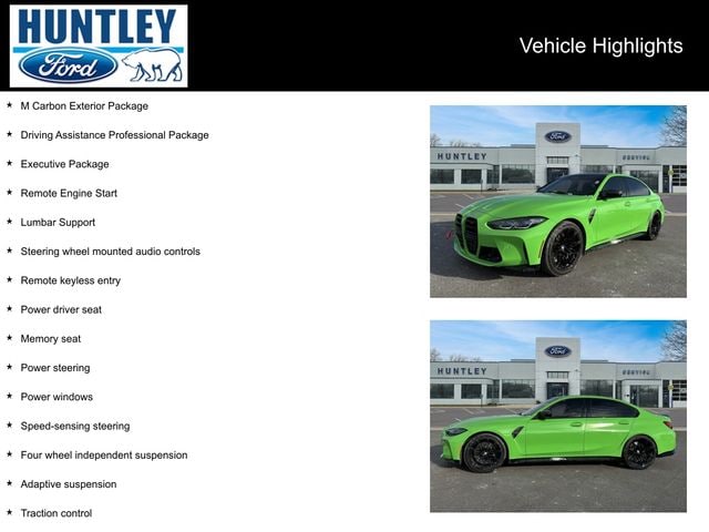 Used 2024 BMW M3 Sedan Base with VIN WBS43AY05RFS83467 for sale in Huntley, IL