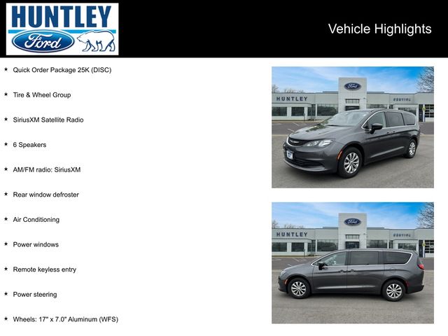 Used 2017 Chrysler Pacifica Touring with VIN 2C4RC1DG1HR579223 for sale in Huntley, IL