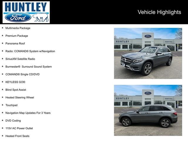 Used 2018 Mercedes-Benz GLC GLC300 with VIN WDC0G4KB2JV028981 for sale in Huntley, IL