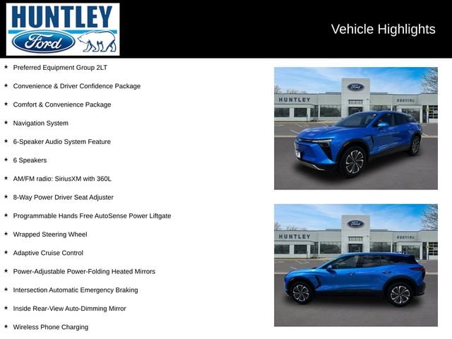 Used 2024 Chevrolet Blazer EV LT with VIN 3GNKDBRJ5RS219120 for sale in Huntley, IL