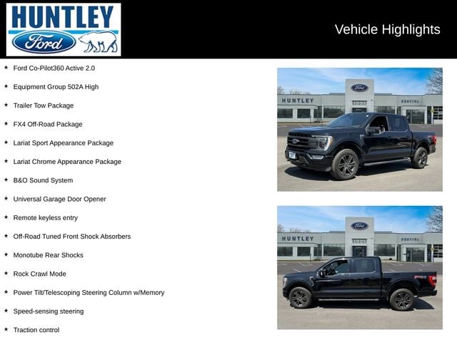 Certified 2022 Ford F-150 Lariat with VIN 1FTEW1EP1NFA53911 for sale in Huntley, IL