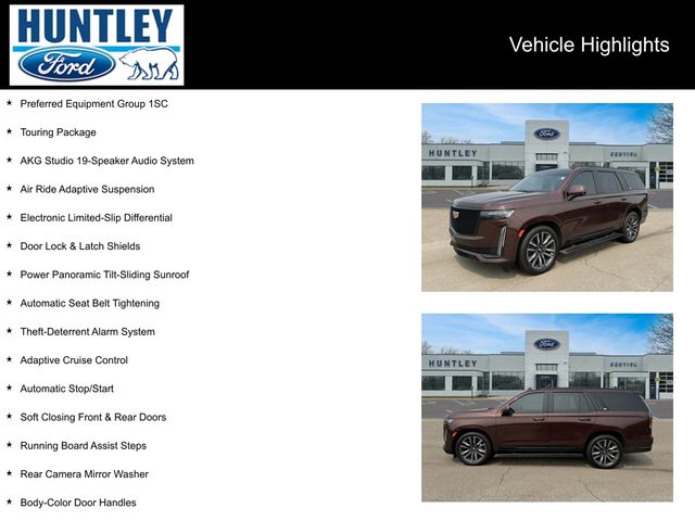 Used 2022 Cadillac Escalade Sport with VIN 1GYS4FKL3NR127135 for sale in Huntley, IL