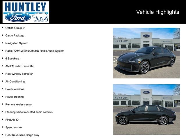 Used 2023 Hyundai IONIQ 6 SEL with VIN KMHM34AC8PA043624 for sale in Huntley, IL