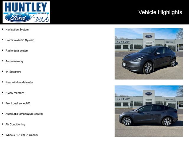 Used 2022 Tesla Model Y Long Range with VIN 7SAYGDEE2NF378522 for sale in Huntley, IL