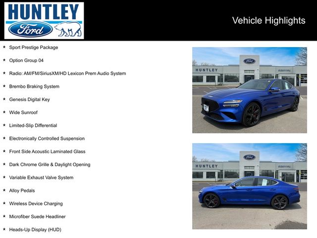 Used 2022 GENESIS G70 Standard with VIN KMTG54TE8NU084259 for sale in Huntley, IL