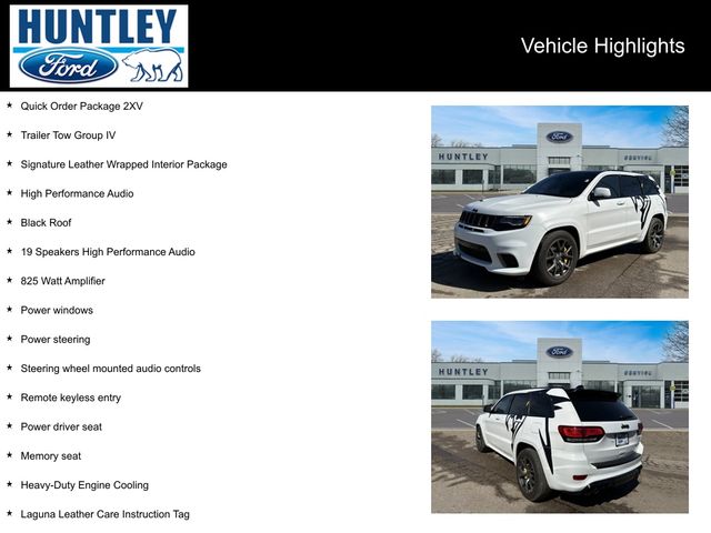 Used 2021 Jeep Grand Cherokee Trackhawk with VIN 1C4RJFN96MC743104 for sale in Huntley, IL