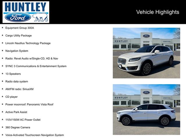 Used 2019 Lincoln Nautilus Reserve with VIN 2LMPJ8LP7KBL33722 for sale in Huntley, IL