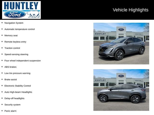 Used 2023 Nissan Ariya Engage+ with VIN JN1DF0BB2PM705421 for sale in Huntley, IL