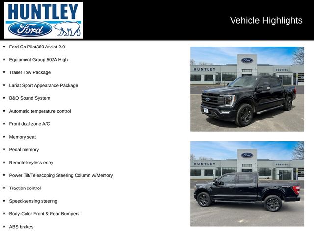 Certified 2023 Ford F-150 Lariat with VIN 1FTFW1E81PKD89338 for sale in Huntley, IL