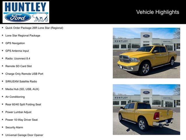 Used 2016 RAM Ram 1500 Pickup Lone Star with VIN 1C6RR6LT0GS345203 for sale in Huntley, IL