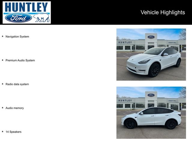 Used 2022 Tesla Model Y Long Range with VIN 7SAYGDEE5NF353680 for sale in Huntley, IL