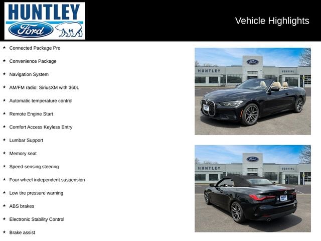 Used 2022 BMW 4 Series 430i with VIN WBA43AT06NCJ04215 for sale in Huntley, IL