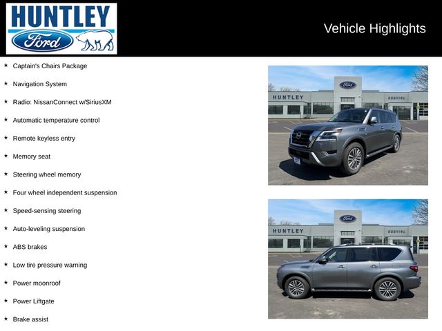 Used 2022 Nissan Armada SL with VIN JN8AY2BB4N9813212 for sale in Huntley, IL