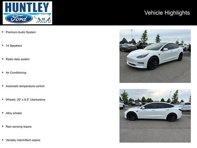 Used 2022 Tesla Model 3 Performance with VIN 5YJ3E1EC4NF119377 for sale in Huntley, IL