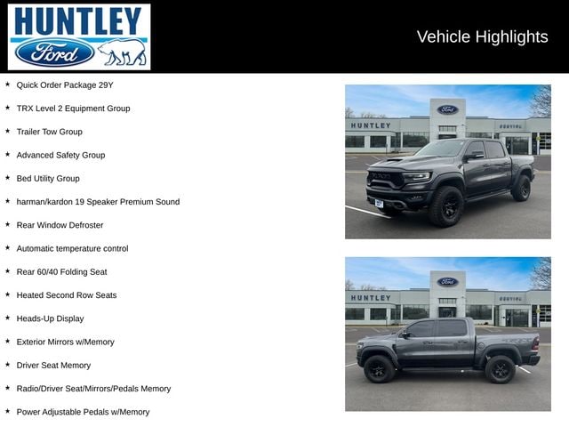 Used 2022 RAM Ram 1500 TRX with VIN 1C6SRFU97NN123712 for sale in Huntley, IL