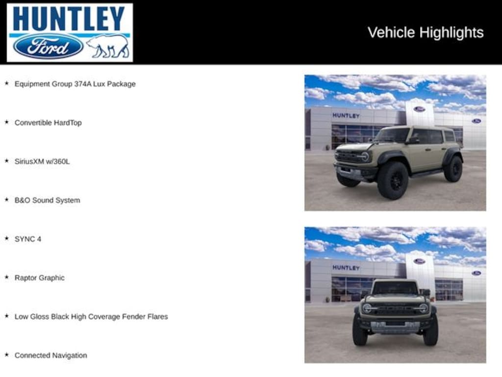 New 2025 Ford Bronco Raptor SUV