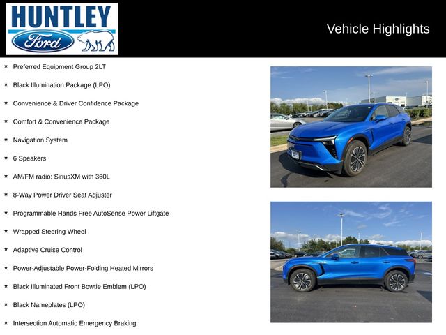 Used 2024 Chevrolet Blazer EV LT with VIN 3GNKDBRJXRS267065 for sale in Huntley, IL