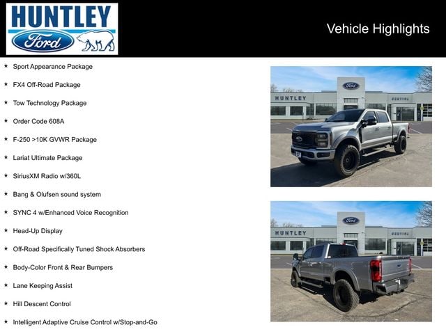 Certified 2023 Ford F-250 Super Duty Lariat with VIN 1FT8W2BT2PED43975 for sale in Huntley, IL