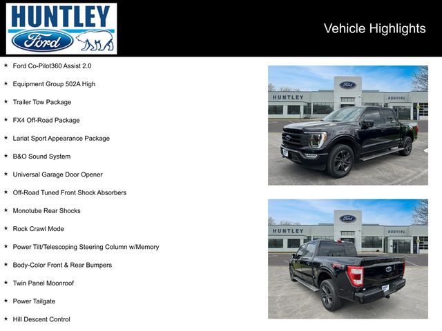 Used 2021 Ford F-150 Lariat with VIN 1FTFW1E89MFB32612 for sale in Huntley, IL