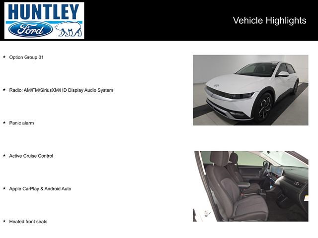 Used 2022 Hyundai IONIQ 5 SE with VIN KM8KMDAF8NU050499 for sale in Huntley, IL