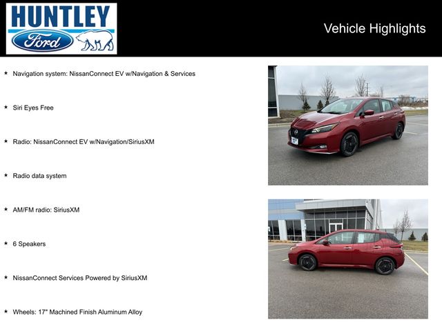 Used 2023 Nissan Leaf SV Plus with VIN 1N4CZ1CV2PC563341 for sale in Huntley, IL