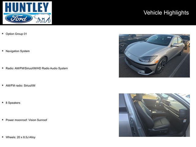 Used 2023 Hyundai IONIQ 6 Limited with VIN KMHM54AC3PA026725 for sale in Huntley, IL