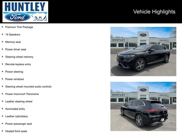Used 2023 Mercedes-Benz EQS SUV Base with VIN 4JGDM4EB0PA002919 for sale in Huntley, IL