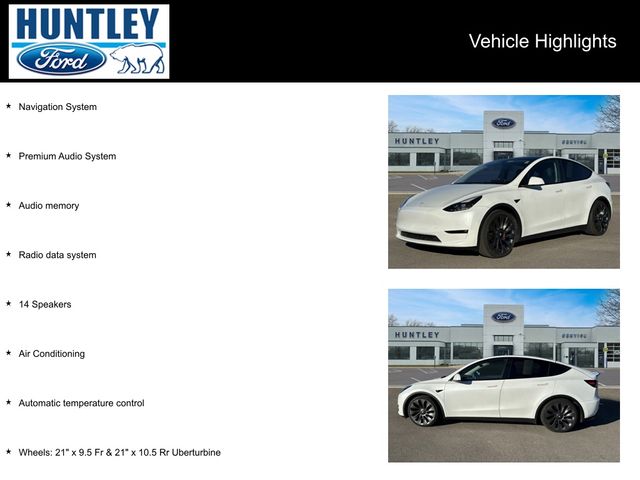 Used 2022 Tesla Model Y Performance with VIN 7SAYGDEF3NF512933 for sale in Huntley, IL