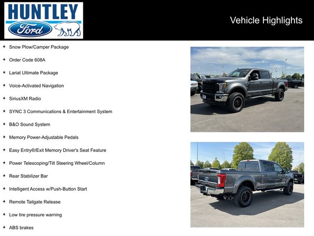 Certified 2019 Ford F-250 Super Duty Lariat with VIN 1FT7W2BT6KEE97660 for sale in Huntley, IL