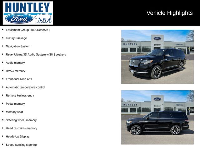 Used 2022 Lincoln Navigator Reserve with VIN 5LMJJ2LT5NEL07699 for sale in Huntley, IL