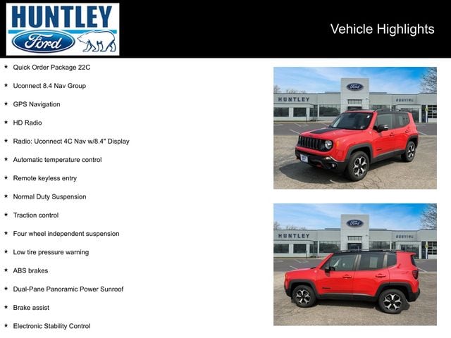 Used 2020 Jeep Renegade Trailhawk with VIN ZACNJBC14LPL19870 for sale in Huntley, IL