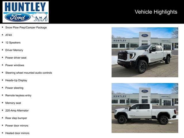 Used 2024 GMC Sierra 2500HD AT4X with VIN 1GT49ZE74RF423322 for sale in Huntley, IL