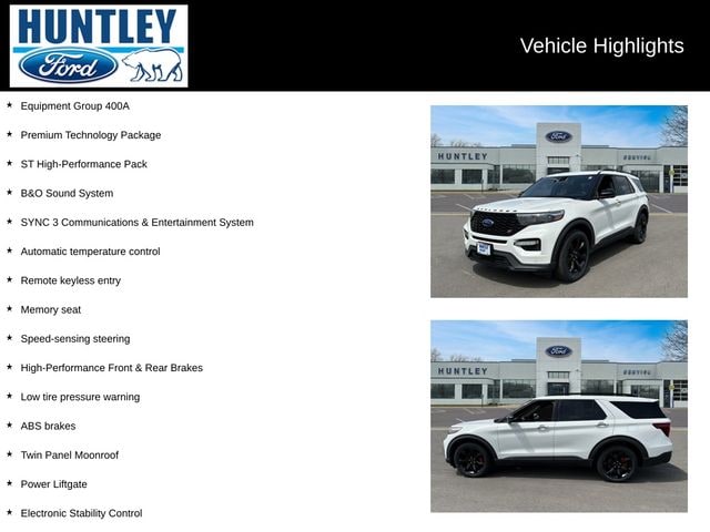 Certified 2020 Ford Explorer ST with VIN 1FM5K8GC5LGC84912 for sale in Huntley, IL