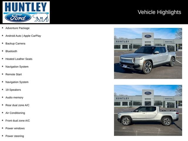 Used 2022 Rivian R1T Adventure with VIN 7FCTGAAA5NN012204 for sale in Huntley, IL