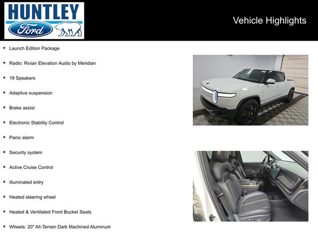 Used 2022 Rivian R1T Launch Edition with VIN 7FCTGAAL8NN001702 for sale in Huntley, IL