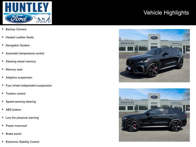 Used 2021 Jaguar F-Pace SVR with VIN SADCZ2EE7MA680289 for sale in Huntley, IL