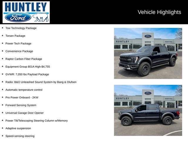 Used 2021 Ford F-150 Raptor with VIN 1FTFW1RG2MFC32424 for sale in Huntley, IL