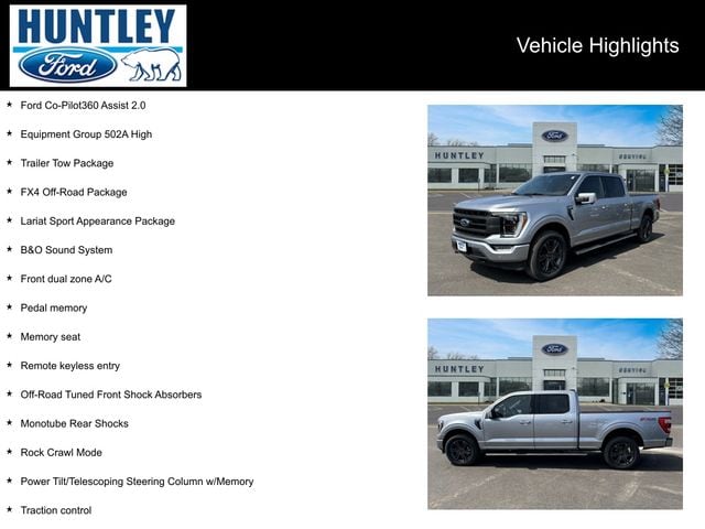 Used 2023 Ford F-150 Lariat with VIN 1FTFW1E59PFC71374 for sale in Huntley, IL