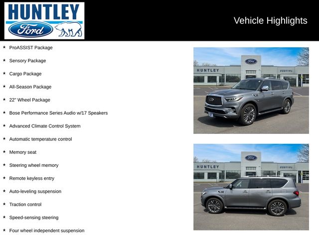 Used 2020 INFINITI QX80 Limited with VIN JN8AZ2NE3L9250461 for sale in Huntley, IL