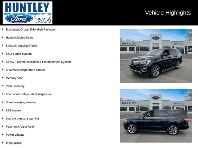 Certified 2021 Ford Expedition Limited with VIN 1FMJU2AT4MEA87922 for sale in Huntley, IL